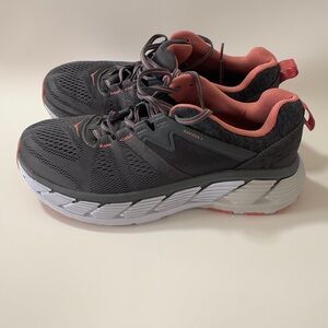 Hoka One One Black and Coral Athletic Shoes women’s size 10